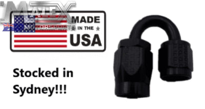 Fragola - 4An 180 Degree Hose End Black 3000 Series Cutter Style Fitting Made In Usa 4An