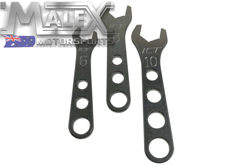 3Pc Billet Aluminum Wrench Set 6 8 10 An Fitting Spanners/Wrenches Tool