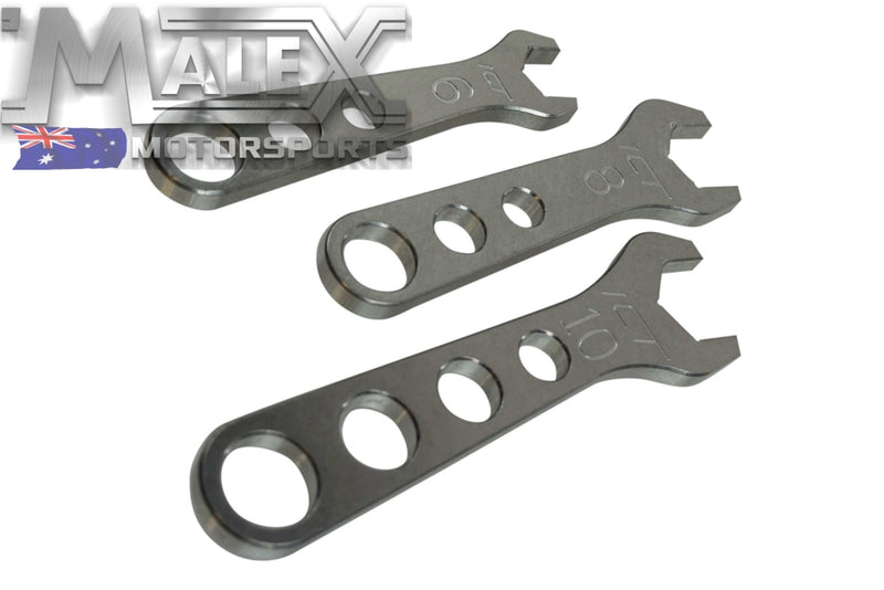 3Pc Billet Aluminum Wrench Set 6 8 10 An Fitting Spanners/Wrenches Tool