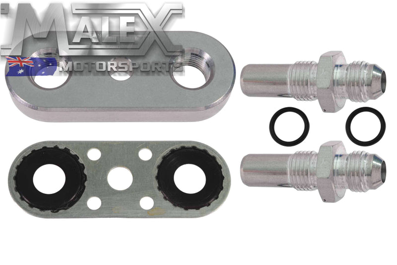 6L80E 6L90E 8L90E Transmission Cooler Line Adapter Plate with 6AN Fittings Seal