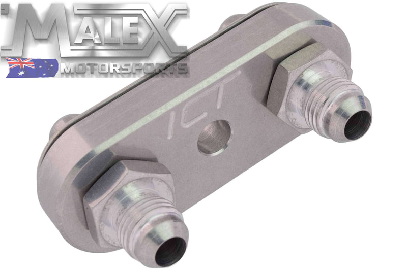 6L80E 6L90E 8L90E Transmission Cooler Line Adapter Plate with 6AN Fittings Seal Malex Motorsports Australia