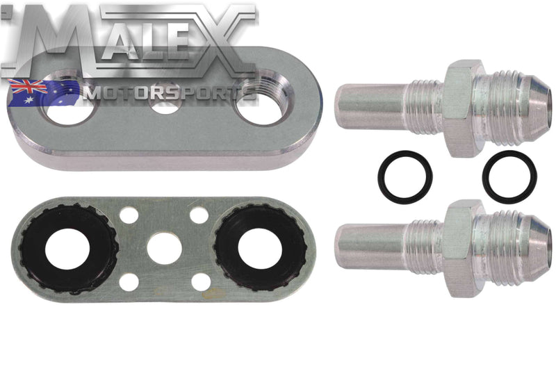 6L80E 6L90E 8L90E Transmission Cooler Line Adapter Plate with 8AN Fittings Seal