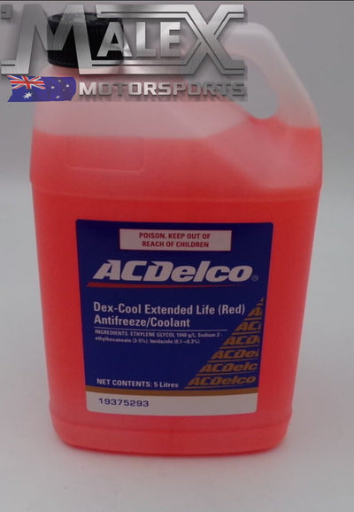 Ac Delco Dex-Cool Extended Life Anti-Freeze/Coolant (Red) 5 Litres Coolant