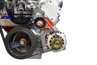 Billet Alternator Bracket Low Mount Vt- Vz Commodore Ls1 Factory Position + Idler Bracket