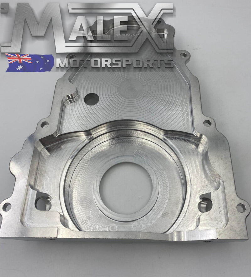 Billet Gen 4 Turbo Oil Drain - Timing Chain Cover -10An Orb L98 Ls3 Lsx