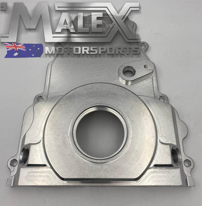 Billet Gen 4 Turbo Oil Drain - Timing Chain Cover -10An Orb L98 Ls3 Lsx