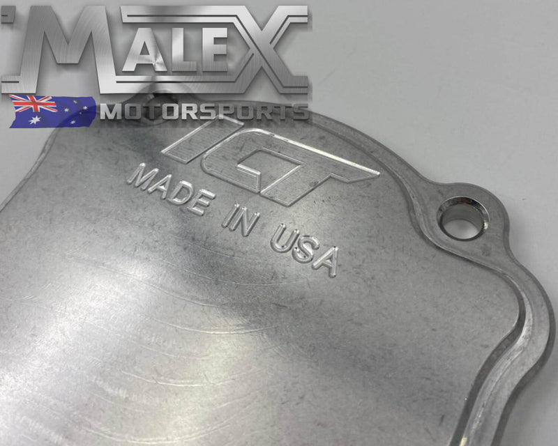 Billet Gen 4 Turbo Oil Drain - Timing Chain Cover -10An Orb L98 Ls3 Lsx