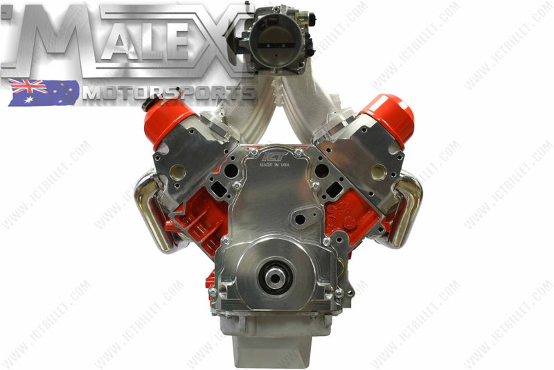Billet Gen 4 Turbo Oil Drain - Timing Chain Cover -10An Orb L98 Ls3 Lsx