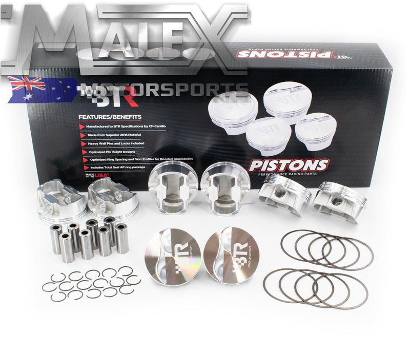 BTR CP PISTON & RING SET - GEN III/IV LS - 4.125’’ BORE - 4.000’’ STROKE - 6.125’’ ROD - 3CC FLAT TOP