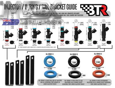 BTR FUEL RAIL KIT FOR V2 TRINITY INTAKE MANIFOLDS - BTR LS3 LS7 LTTK TRA Fuel Rail