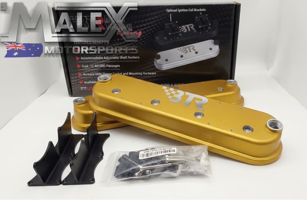 BTR VALVE COVERS WITH COIL BRACKETS (GOLD) LS1,L76,L77,LS2,LS3,LS7,LS9 ...