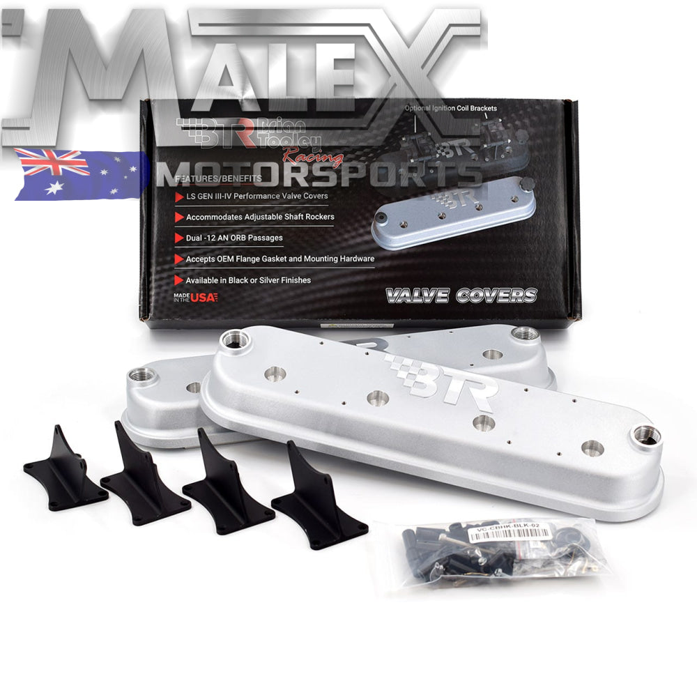 BTR VALVE COVERS WITH COIL BRACKETS (Silver) LS1,L76,L77,LS2,LS3,LS7,L ...