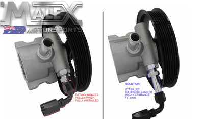 6AN Male Flare M16-1.5 Oring Extended Power Steering Fitting