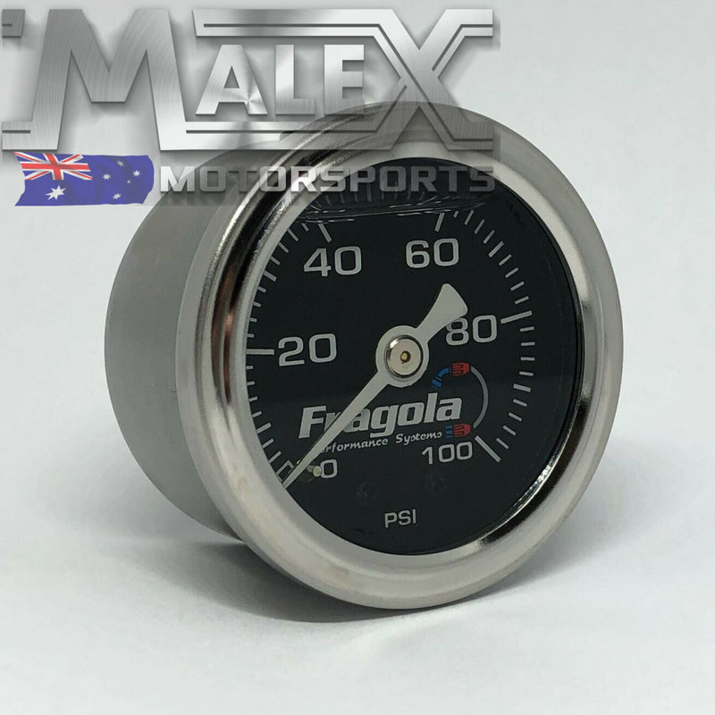 Fuel Pressure Gauge 0-100 Psi Fragola Suit Ls1 Ls2 Ls3