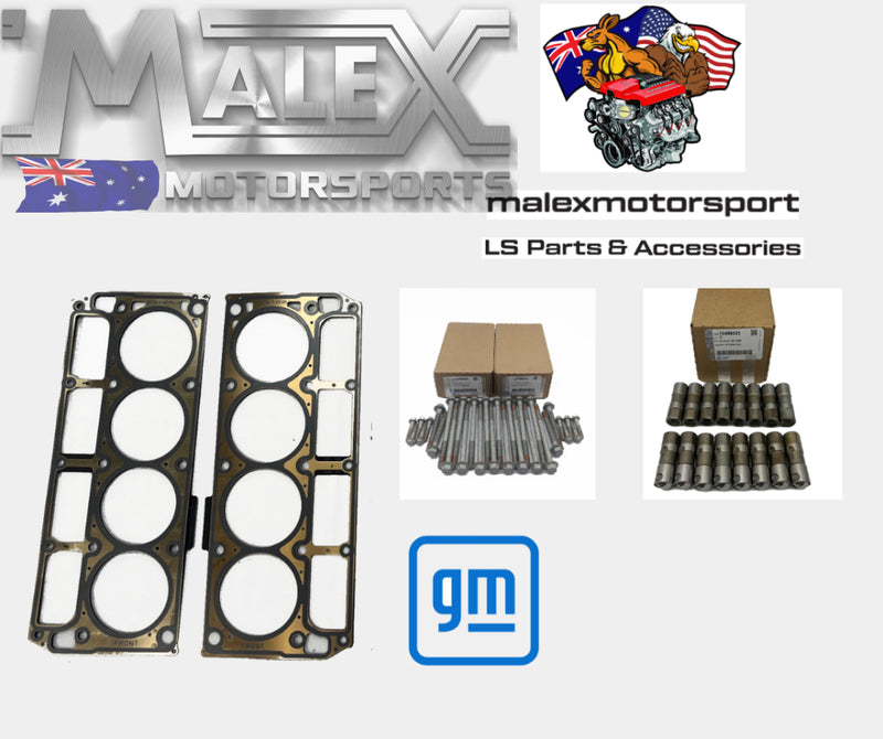 Gasket Kit LS1 Genuine GM Cylinder Head Gaskets Genuine LS7 Lifters Genuine Head Bolt Kit 5.7L (early long bolts)