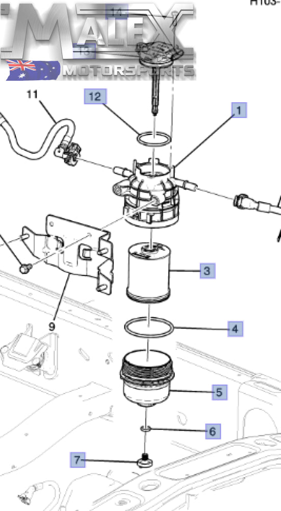 Genuine GM Fuel Filter and Mounting Housing Silverado 2500 2021-2025