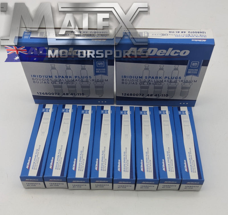 Genuine Gm Set Of 8 Spark Plugs Acdelco Mastercraft Inboard Ilmor 6.0L 12680072 Injector