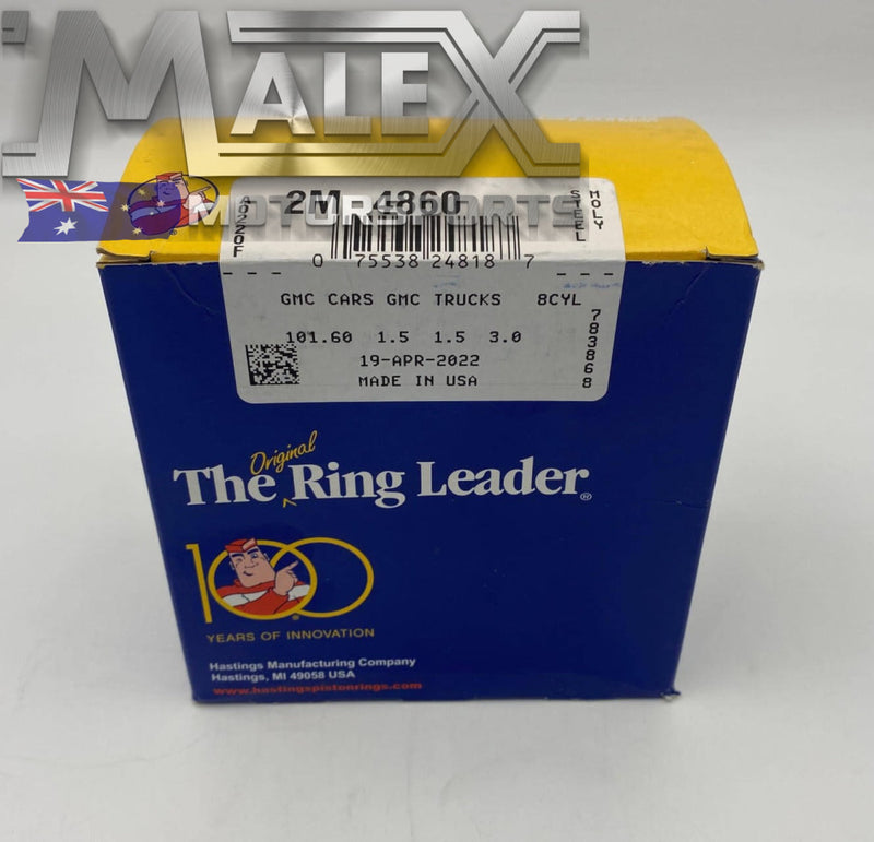 Hastings Ls Early 6.0 Piston Ring Full Set Standard Bore 4.000