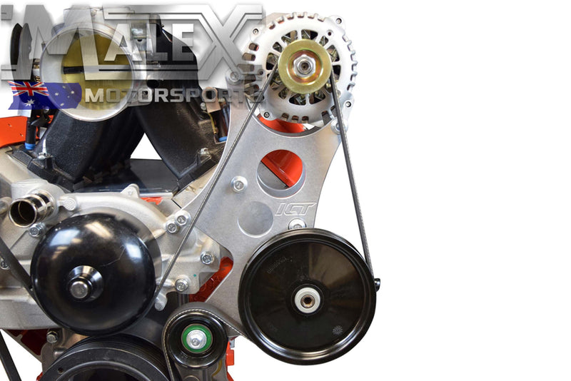 High Mount Alternator/Power Steering Pump Bracket Kit Vt-Vz Pulley Offset Accessory Bracket