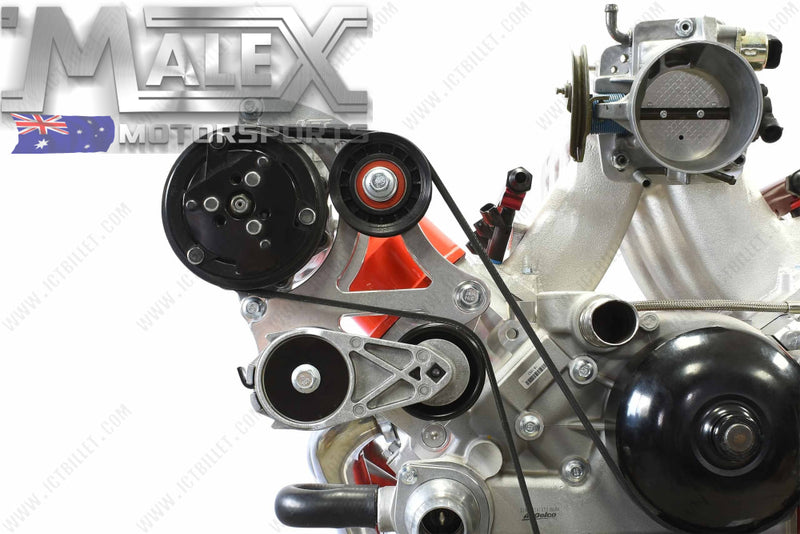 High Mount Bracket Kit For Sanden Mini 7176 Sd7 A/C Compressor Ls Vt-Vz Offset Accessory Bracket