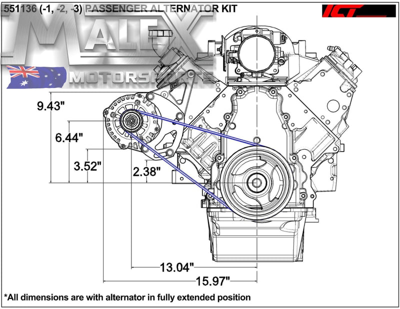 Ls Driver Side Alternator Bracket For Remote Water Pump Ls1 Ls2 Ls3 L98 Ve-Vf Offset Accessory
