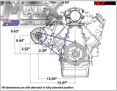 Ls Driver Side Alternator Bracket For Remote Water Pump Ls1 Ls2 Ls3 L98 Vt-Vz Offset Accessory