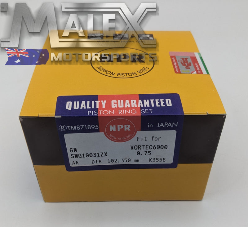 Ls Late 6.0 Nippon Piston Rings 1.2 1.5 2.5 Ve Vf L98 L77 L76 + 0.75Mm Piston Rings