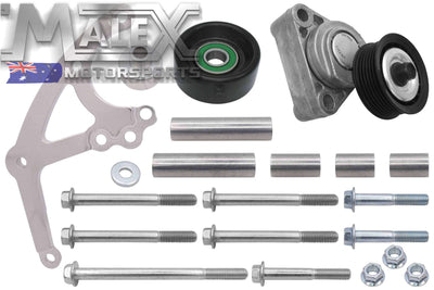 Ls Low Mount Alternator Bracket For Electric Water Pump W/ Tensioner Vt-Vz Offset Accessory Bracket