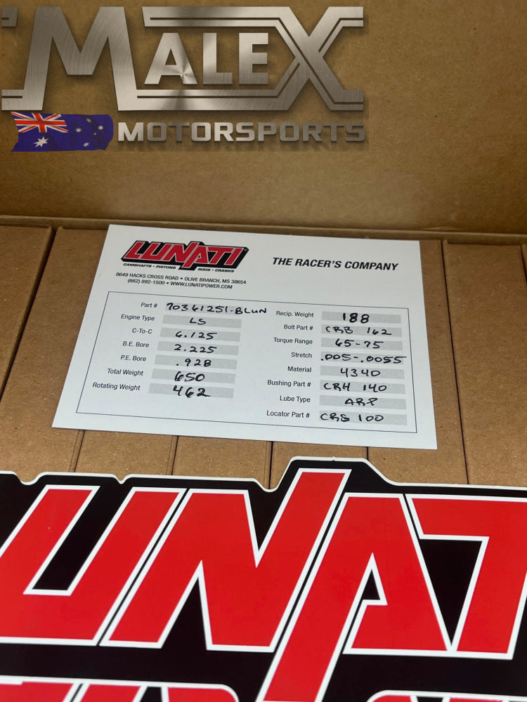LS Lunati VOODOO H Beam 6.125 Conrods LS1 LS2 LS3 Connecting Rod