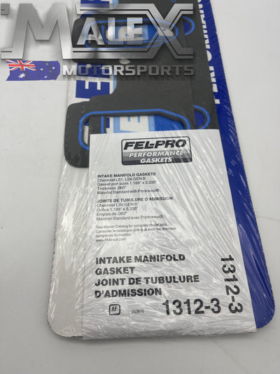 LS1 LS6 Paper Intake Manifold Gaskets Fel-Pro 1312-3.060’’ thick Suit Carby