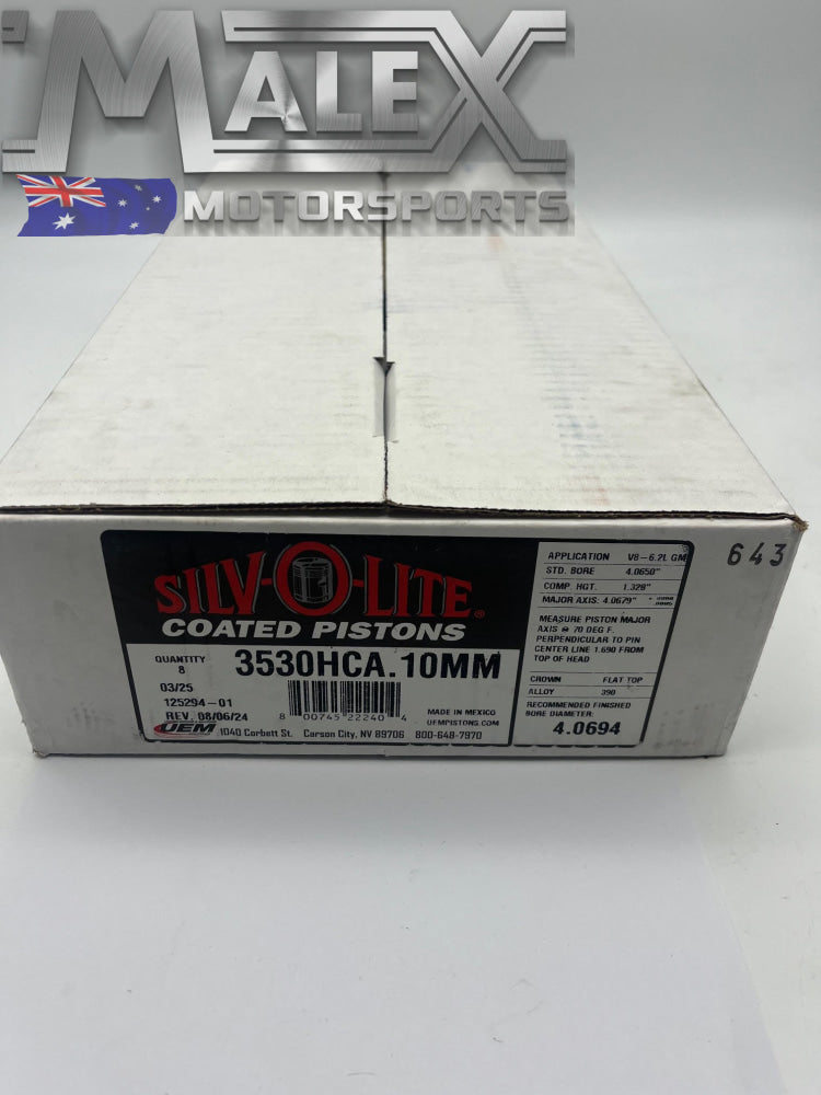 LS3 L99 6.2L Silvolite Pistons with Exhaust Valve Relief +0.1mm over size