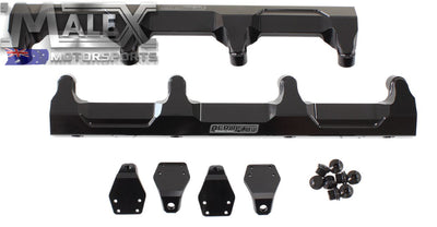 Aeroflow LSA Billet EFI Fuel Rails Black -8 ORB Ports