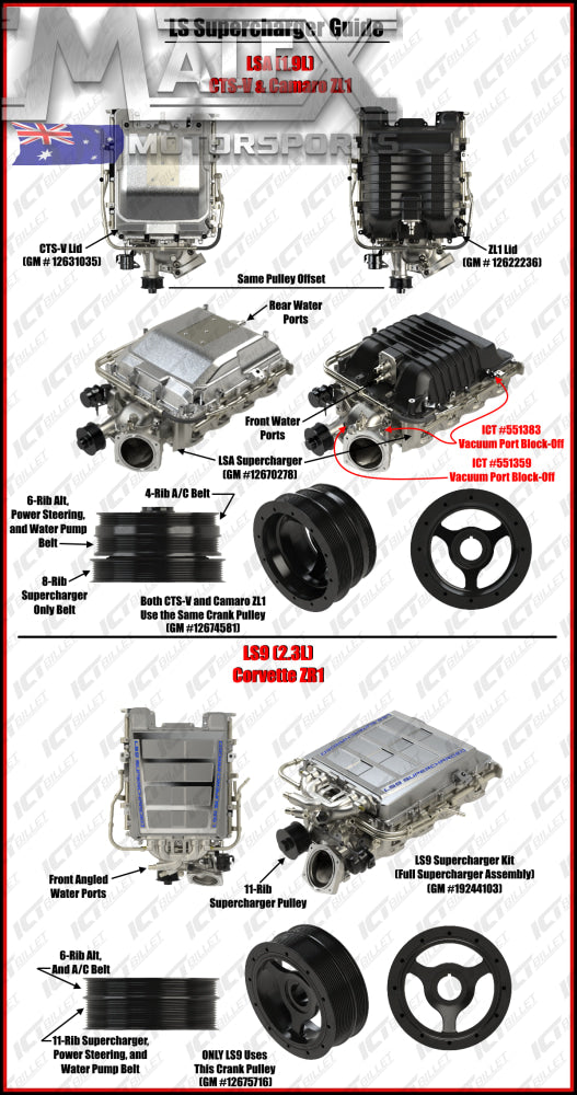 Lsa Ls9 Lt4 Ls Supercharger Vacuum Port 1/8 Npt Hose Adapter Holley High Ram Map