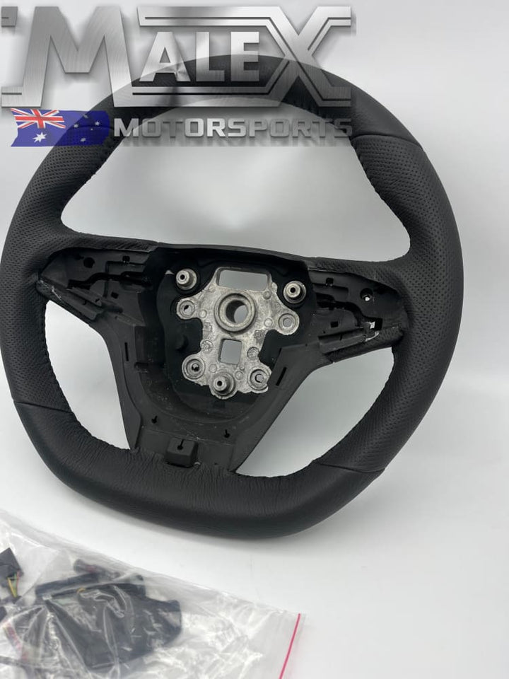 NEW VF HSV SSV Steering Wheel Black Leather Black Stitch Paddle