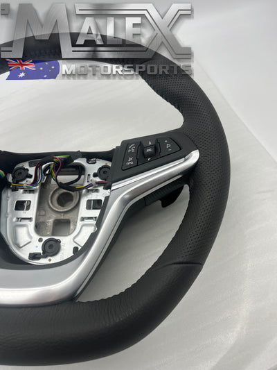 New Vf Steering Wheel Black Leather Stitch Paddle Shift Hsv Ssv Gts