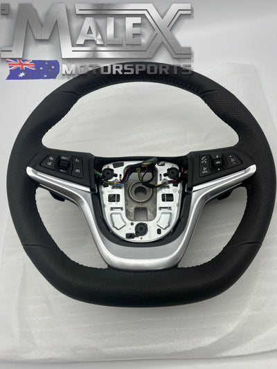 New Vf Steering Wheel Black Leather Stitch Paddle Shift Hsv Ssv Gts