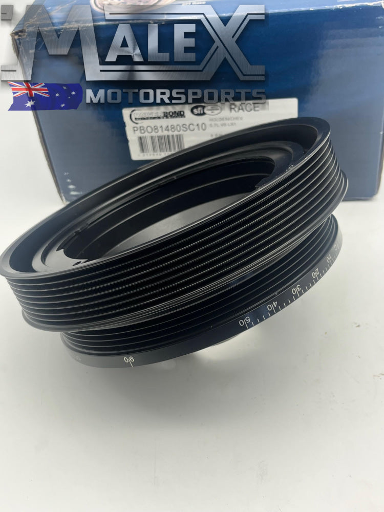 Powerbond LS1 VT-VY Offset 8 PK 10% Overdrive Harmonic Balancer to suit Supercharger