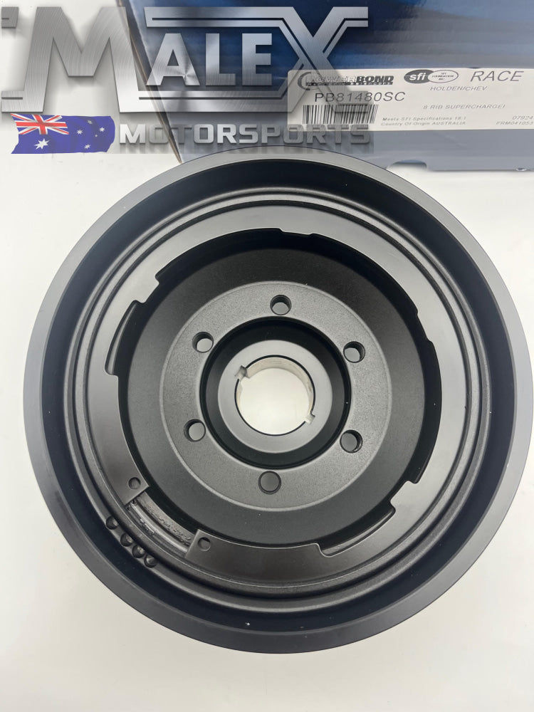 Powerbond LS1 VT VY Offset 8 PK Harmonic Balancer to suit Supercharger