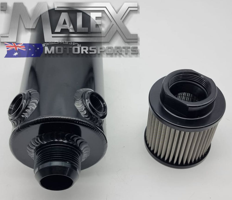 Raceworks Catch Can Round with Y Ports and Drain Plug – Malex ...