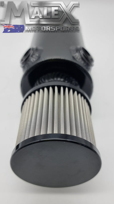 Raceworks Catch Can Round with Y Ports and Drain Plug