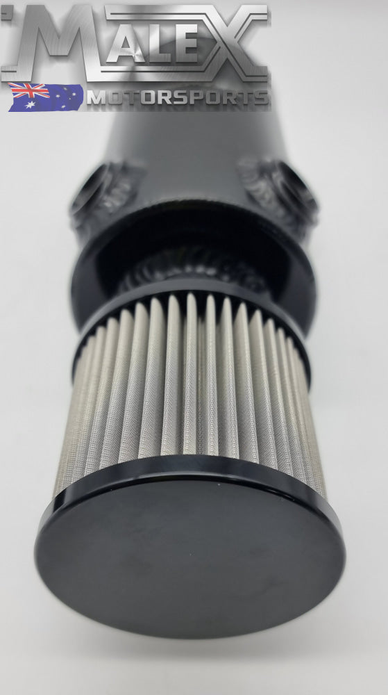 Raceworks Catch Can Round with Y Ports and Drain Plug