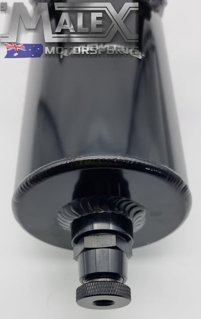 Raceworks Catch Can Round with Y Ports and Drain Plug