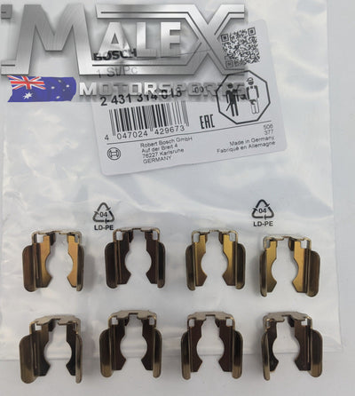 Set Of X8 Bosch Injector Retaining Clip 2431314018 (2 431 314 018) Ls2 Ls3 Lsa L98