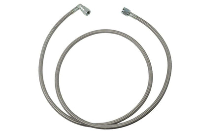 Steel Braided Turbo Oil Feed Line 48 Length Hose -4An 90 Degree Straight 1220Mm Oil Line