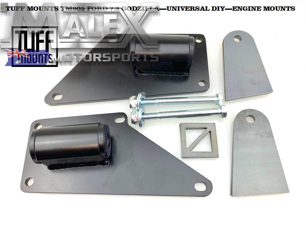 TUFF ENGINE MOUNTS TO SUIT FORD 7.3 GODZILLA UNIVERSAL DIY ENGINE MOUN ...