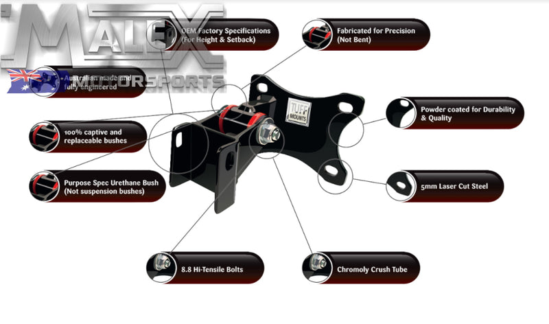 Tuff Engine Mounts To Suit Mustang Cougar & Early Falcon Engine Mounts
