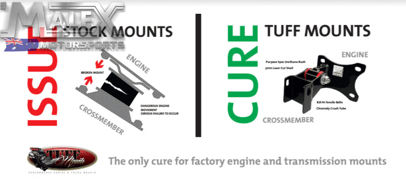 Tuff Mounts Engine Mounts for Holden V8 in HK HT HG TM001