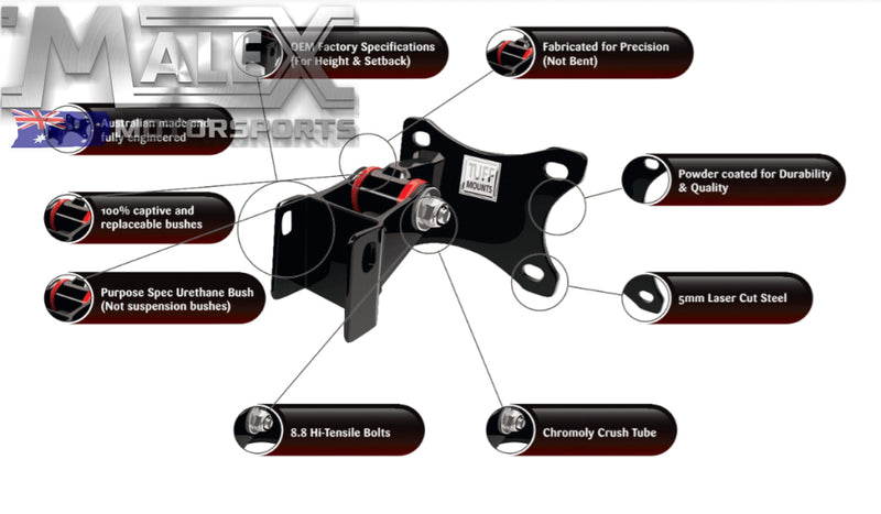 Tuff Mounts Engine Mounts for Holden V8 in HK HT HG TM001