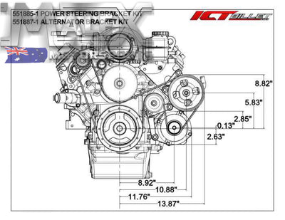 Ve Commodore Factory Position Power Steering Bracket Kit Ls1 Ls2 Ls3 L76 L77 L98 Bracket